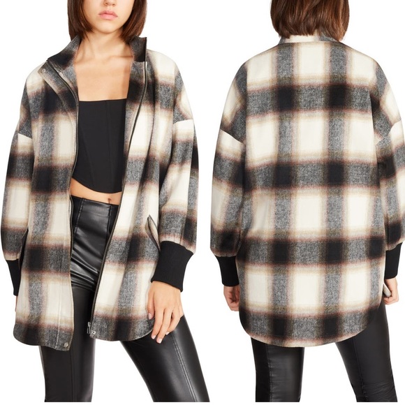 Steve Madden Harper Plaid Jacket - Picture 6 of 7